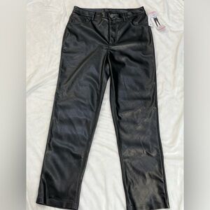 Joie Women's Black Faux Leather Pants Size 6 NWT
